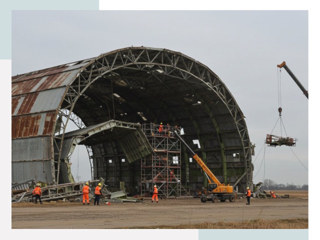 Демонтаж ангаров в Лениногорске